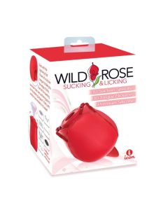Wild Rose & Tongue Vibrator - Red